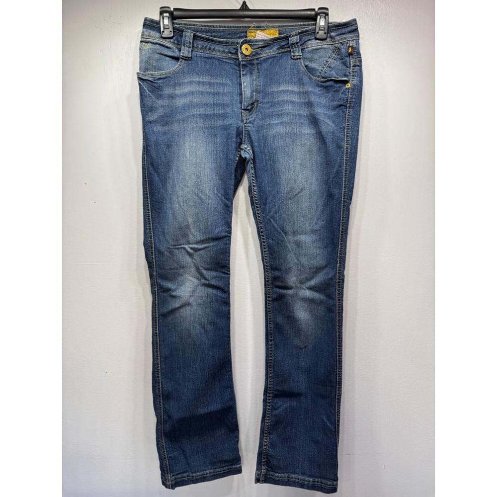 Mecca Femme Vintage Y2K Jeans Low Rise Boot Cut Rhinestone Studded Pockets 13/14